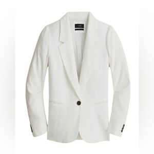 J crew Women's White Single-Button Blazer